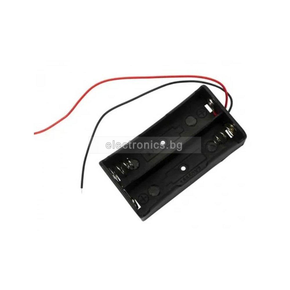 Държач за 2 броя батерии 3.7V 18650