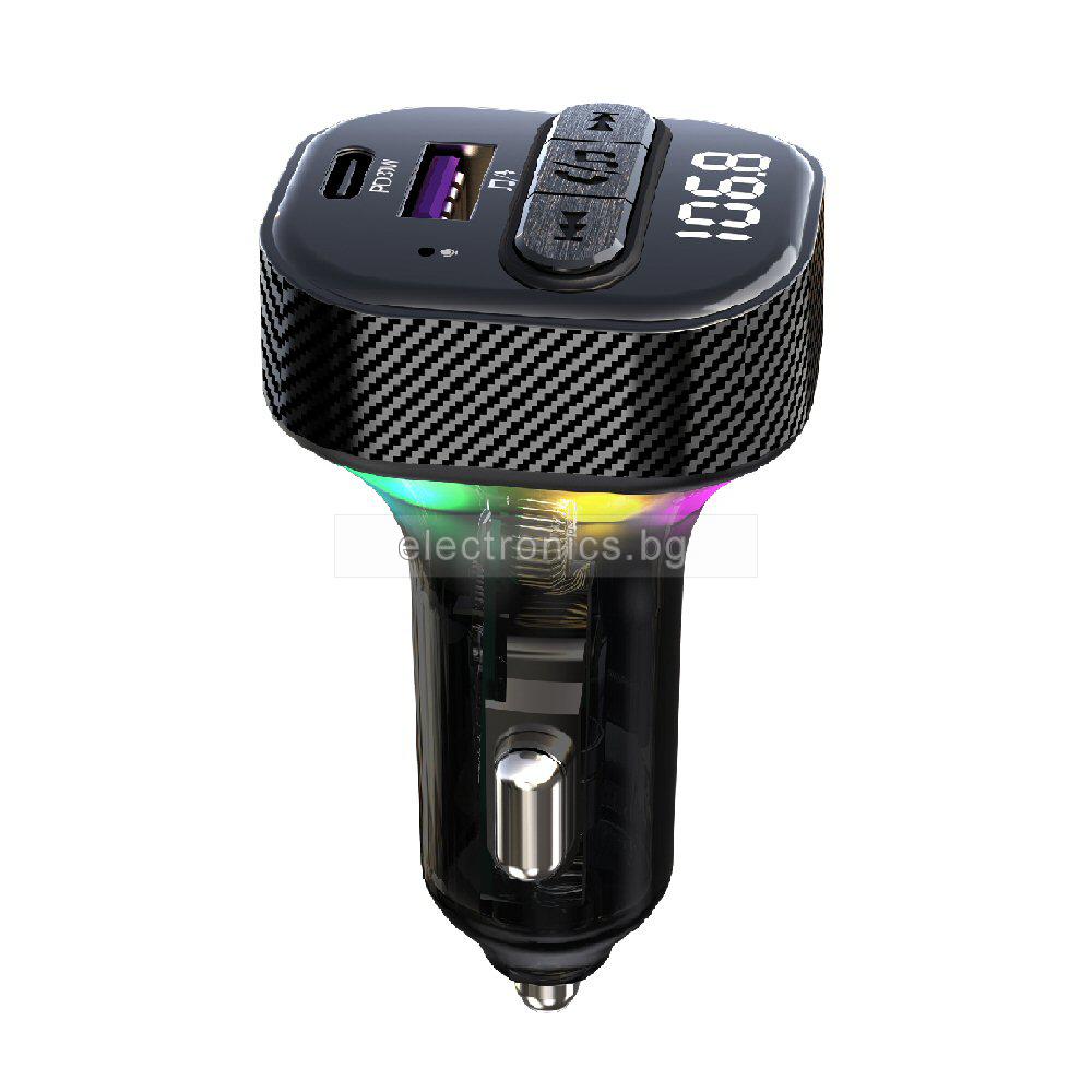 FM Трансмитер C50, букса за автозапалка, Bluetooth, USB
