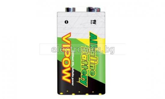 Алкална батерия 9V VIPOW - 1бр.