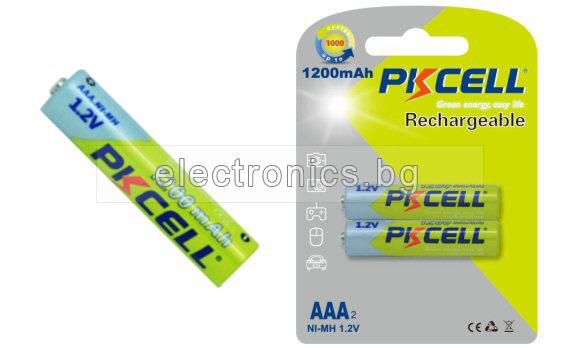 Акумулаторни батерии AAA/R3 1.2V 1200mAh PKCELL - 2бр.