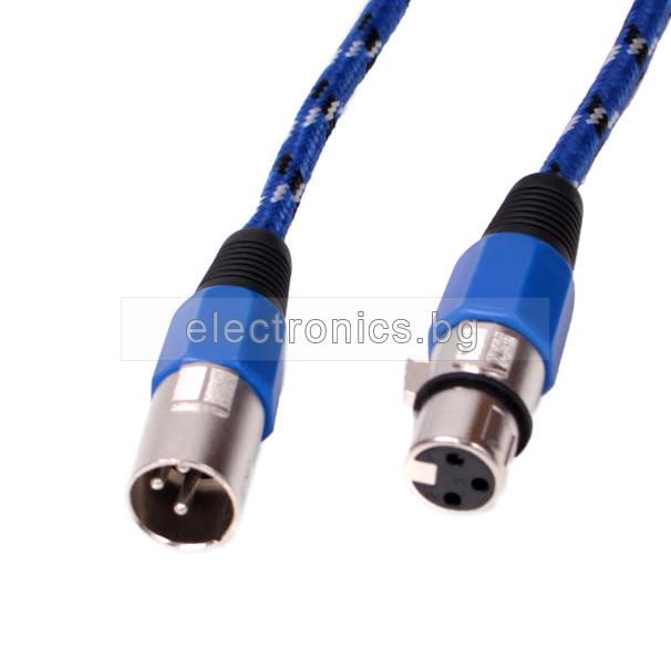 Микрофонен кабел CANON (XLR) мъжки - CANON (XLR) женски, 9метра