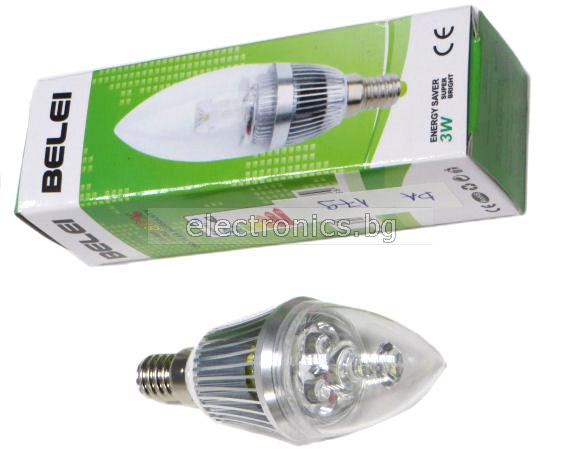 LED Лампа 3X1W E14 220V W