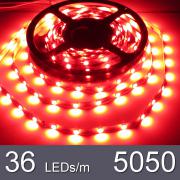 1m Червена - LED лента SMD 5050, 36 LEDs 8W/m HQ, 1 метър