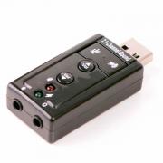 Звукова карта USB 7.1канала, 3D, 2x3.5mm Stereo jack за сл