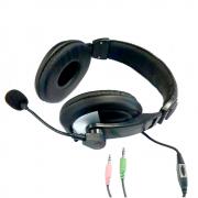 Слушалки BS-750, подвижен микрофон, 2 броя 3.5мм стерео жак, черни