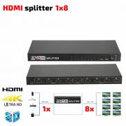 HDMI сплитер, поддържа Full HD 1080P 3D, 1 вход - 8 изхода