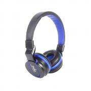 Безжични слушалки LS-208, Bluetooth, MP3 плеър, FM радио, вграден микрофон, черни със синьо