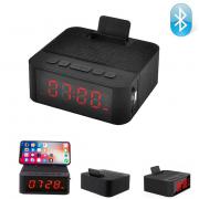 Bluetooth колонка с часовник и аларма X31, FM радио, литиево-йонна батерия, слот за USB/micro SD CARD/AUX, черна