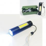 LED фенерче с Акумулаторна батерия, Алуминиев корпус, 3 режима на работа, USB захранване, 8.8см