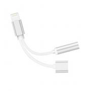 Преходник/адаптер 2в1 за слушалки iPhone, BLUETOOTH