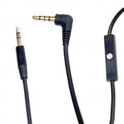 Аудио кабел Stereo Jack 3.5mm, 90 градуса, с микрофон, поз