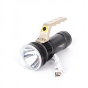 Мощен LED фенер с Акумулаторна батерия, 621 BIG, USB захранване, Алуминиев корпус, SOS режим