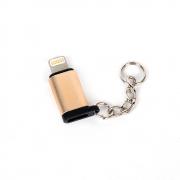 Преходен конектор iPhone към Micro USB, Lighting to Micro USB, златист