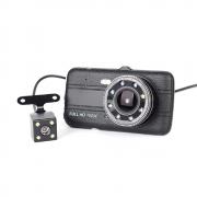 Видeорегистратор Camcorder T657, записваща Full HD видеокамера за автомобил с 4" дисплей, 5 мегапиксела, 1080P 170° предна камера, 1080P 90° задна широкоъгална камера, G-Sensor, нощно виждане