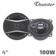 Комплект Авто Говорители 4 инча, 10 см, THUNDER TCS-4018 Трилентови, 2 броя, 100W, 4 Ohm