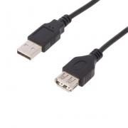 Кабел USB 2.0 удължител, USB A мъжки - USB A женски, черен, 5 метра
