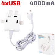 Зарядно за телефон 4xUSB 4000mA 110-220V YOURZ YZ-CL4
