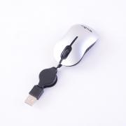 USB Оптична мишка FC-5130/ FC-2066, Прибиращ се кабел, сребриста