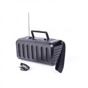Bluetooth колонка JDH-123, Соларен панел, Фенер, FM радио, литиево-йонна батерия, слот за USB/micro SD CARD, черна