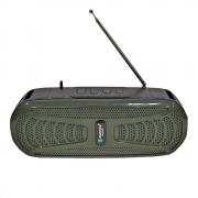 Bluetooth колонка NR-B6FMD, TWS, Фенер, FM радио, литиево-йонна батерия, слот за USB/micro SD CARD, зелена