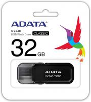 USB Флаш Памет UV240 ADATA Flash Drive, 32 GB, USB 2.0 Флашка, черна