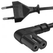 Захранващ кабел за касетофон 701, 2x0.75mm2, 90 градуса, 1.5 метра