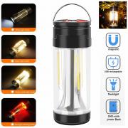 LED Фенер с акумулаторна батерия JS-L01 power bank, за Къмпинг, 4 режима на светене