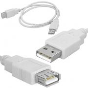 Кабел USB 2.0 удължител, USB A мъжки - USB A женски, сив, 3 метра