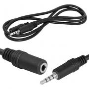 Аудио кабел удължител Stereo Jack 3.5mm мъжки - 3.5mm женски, 4PIN, 1.5 метра