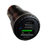 Адаптор за автозапалка TX568C, 12-24V, 3000mA, USB, TYPE C