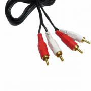 Аудио видео кабел чинчове 2RCA, , 10 метра, черен