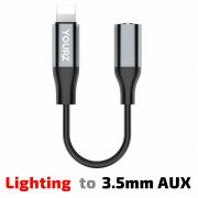 Преходник iPhone към 3.5mm жак женски, YOURZ MU2, черен