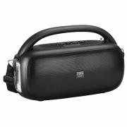 Bluetooth колонка P580, Соларен панел, Фенер, Дисплей, FM радио, литиево-йонна батерия, слот за USB/micro SD CARD, черна