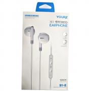 Слушалки YOURZ-S1-E, iPhone, Handsfree, микрофон, бели