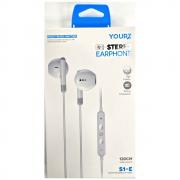 Слушалки YOURZ-S1-E, Type C, Handsfree, микрофон, бели