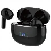Безжични слушалки YOURZ-soulmate12, Със зареждащ кейс, Bluetooth V5.3, Удобни за спорт, Handsfree, микрофон, Черни