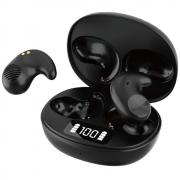 Безжични слушалки YOURZ-soulmate33, Със зареждащ кейс, Bluetooth V5.4, Удобни за спорт, Handsfree, микрофон, Черни