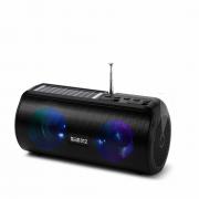 Bluetooth колонка 812, Соларен панел, FM радио, TWS, вградена батерия, USB/micro SD CARD, черна
