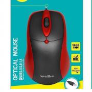 USB Оптична мишка, 1600 dpi, FC-5082, червена