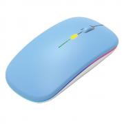 Bluetooth оптична безжична мишка и Безжична оптична мишка, 2 в 1, W07, син
