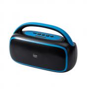 Bluetooth колонка P580, Соларен панел, Фенер, Дисплей, FM радио, литиево-йонна батерия, слот за USB/micro SD CARD, синя