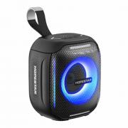 Bluetooth колонка PARTY300-MINI, TWS, FM радио, RGB LED осветление, литиево-йонна батерия, слот за USB/TypeC, SD CARD, AUX, черна