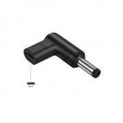 Преходник за адаптор TYPE C женски - 5.5/2.1мм мъжки/90 градуса