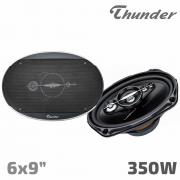 Авто Говорители Елипси 6"x9" THUNDER TCS-6919 Петлентови, в комплект с решетки и кабели за монтаж, 2 броя, 4 Ohm, 350W