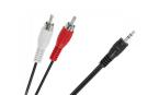 Аудио кабел Stereo Jack 3.5mm - 2RCA, 1.2 метра