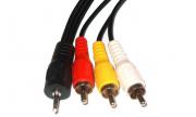 Аудио видео кабел Stereo Jack 2.5mm видео букса - 3RCA, 1.
