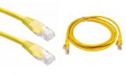 LAN Кабел UTP PATCH, с конектори RJ45, жълт, 1 метър