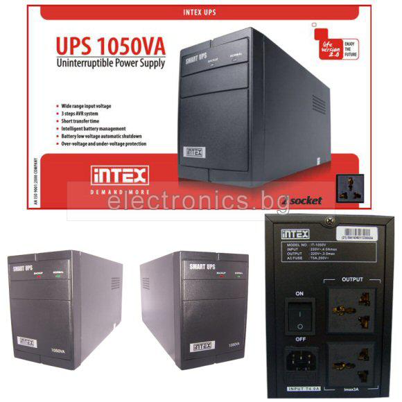 Непрекъсваемо захранване UPS 1050VA INTEX
